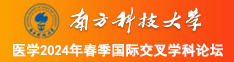 骚B看片南方科技大学医学2024年春季国际交叉学科论坛